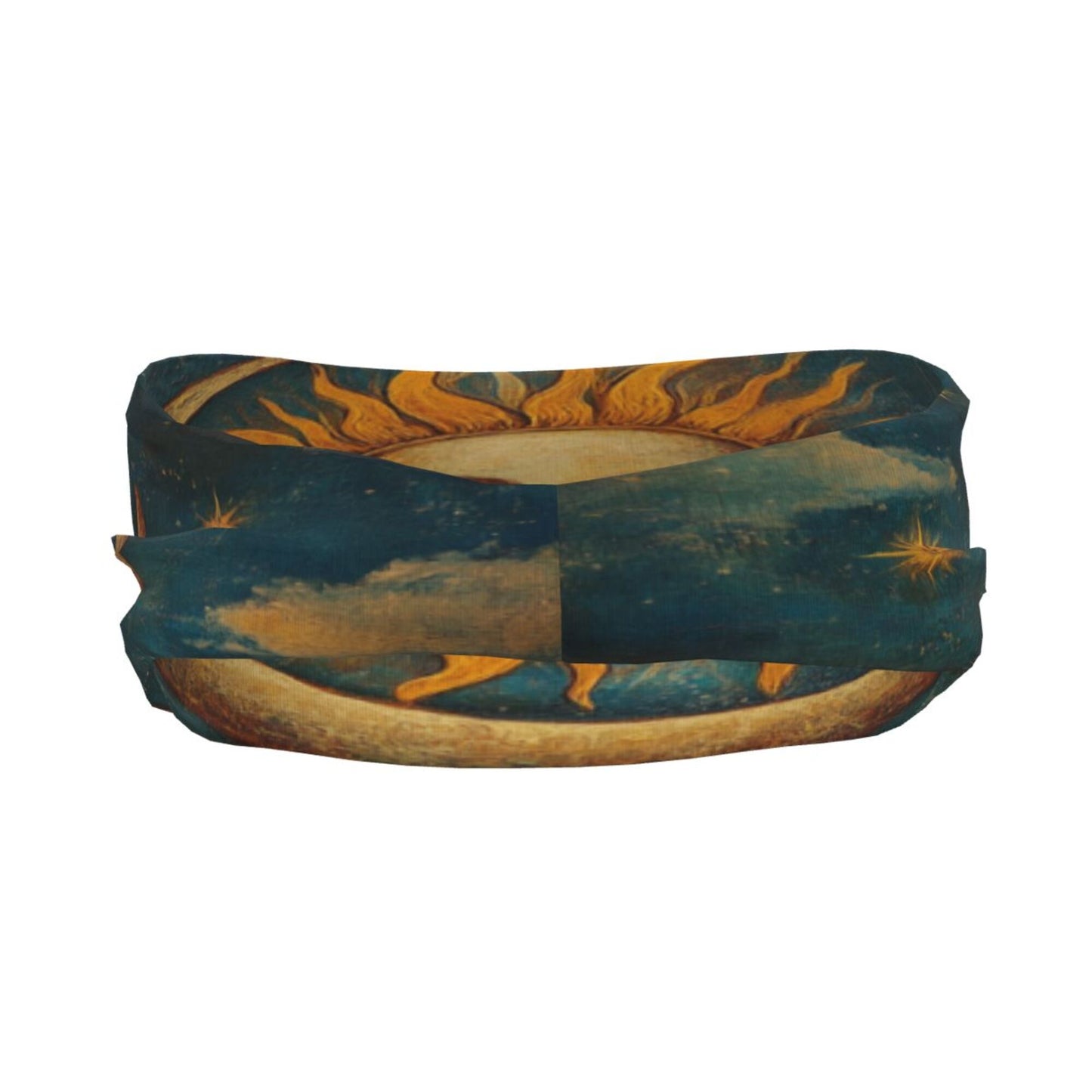 Vintage Sun Printed Elastic Headband – Fits 19.6-22.4 Inch Head Circumference, Sweat-Absorbing & Breathable Yoga, Gym, Running Hairband