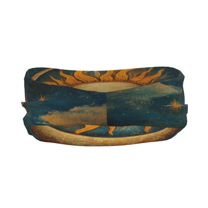 Vintage Sun Printed Elastic Headband – Fits 19.6-22.4 Inch Head Circumference, Sweat-Absorbing & Breathable Yoga, Gym, Running Hairband