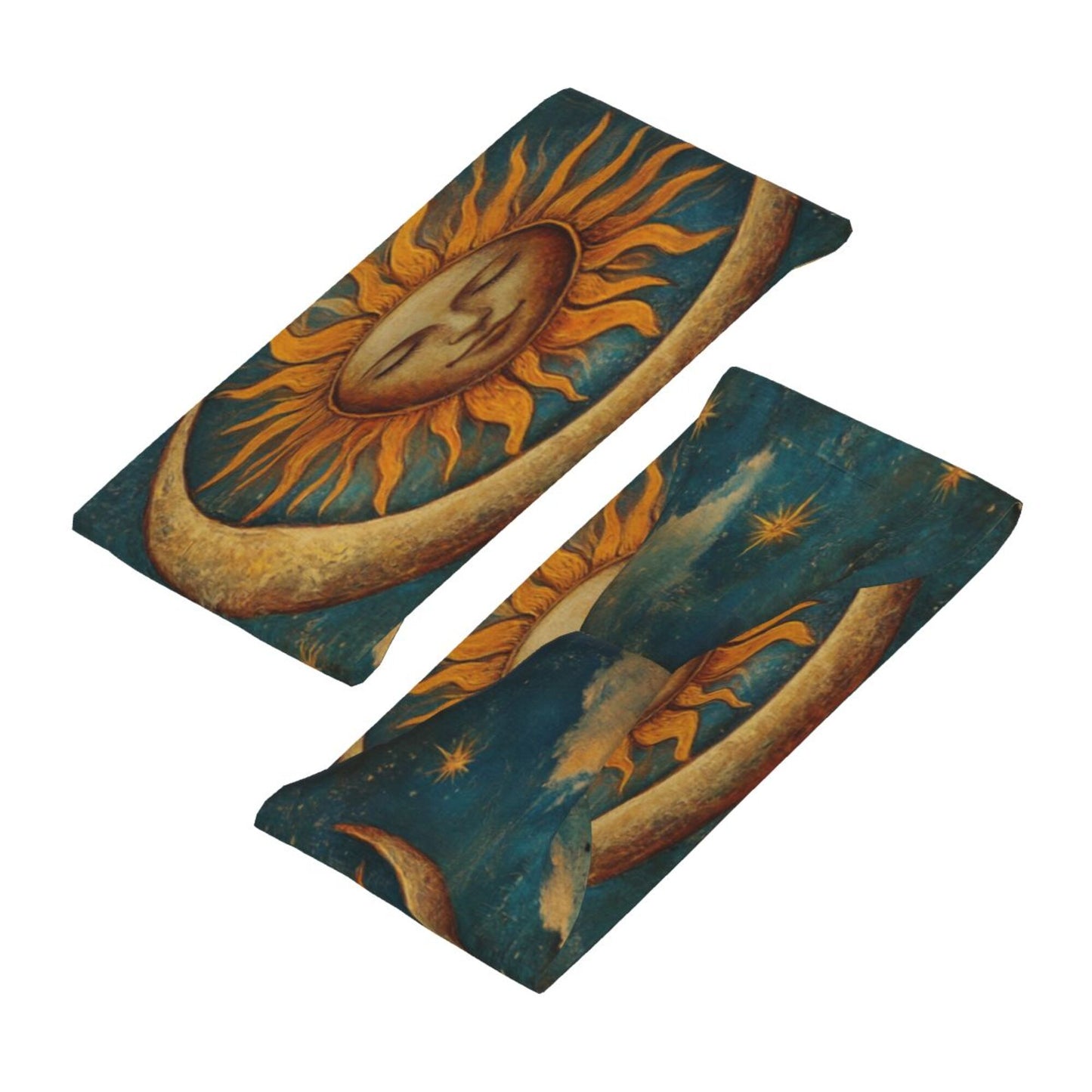 Vintage Sun Printed Elastic Headband – Fits 19.6-22.4 Inch Head Circumference, Sweat-Absorbing & Breathable Yoga, Gym, Running Hairband